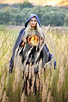 Witch holding a fireball
