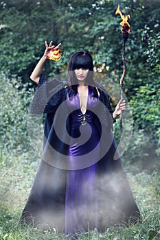 Witch holding a fireball