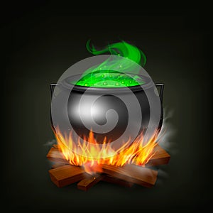 Witch Pot On Fire