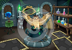 The witch room with owl