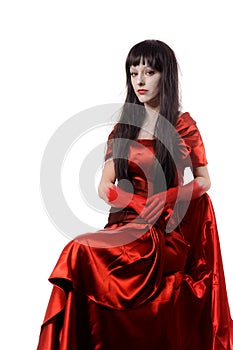 Witch vampire with black hairs