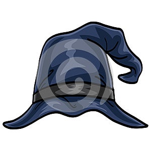 Witch Wizard Hat Cap Cartoon Vector Illustration Icon