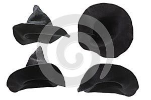 Witch wool hat isolated on white background