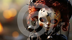 Witchcraft Doll Close Up: Halloween Doll Hd Wallpaper In Steampunk Style