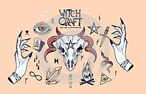 Witchcraft Elements And Traditional Symbols