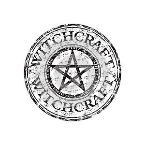 Witchcraft grunge rubber stamp