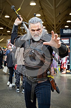 Witcher cosplayer at Toronto Comicon event.