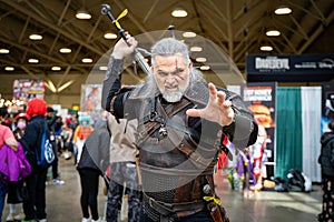 Witcher cosplayer at Toronto Comicon event.