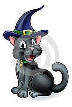 Witches Hat Black Cat Cartoon Character