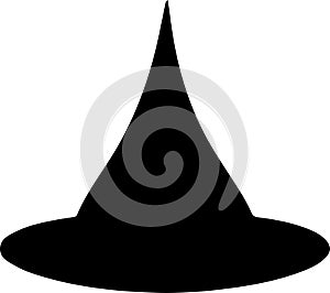 Witchs hat Black Silhouette Generative Ai