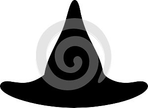 Witchs hat Black Silhouette Generative Ai