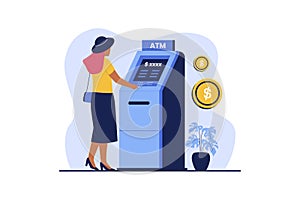 Withdraw cash at the ATM machine