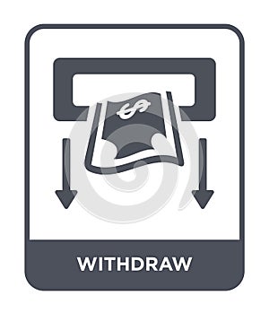 withdraw icon in trendy design style. withdraw icon isolated on white background. withdraw vector icon simple and modern flat