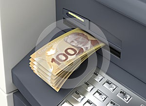 Withdrawal Canadian Dollar From The ATM