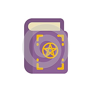 Withes spell book flat icon