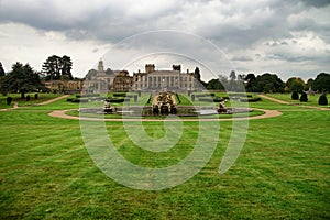 Witley Court garden with fountain.