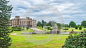Witley Court and the Perseus and Andromeda Fountain, Worcestershire, England.