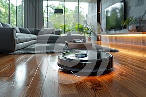 Witness Cutting-Edge Cleanliness as a Robotic Vacuum Transforms This Sleek Living Area