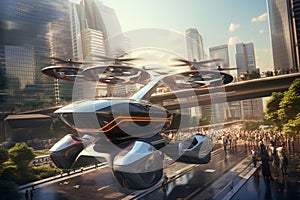 Witness a formation of electric air taxis