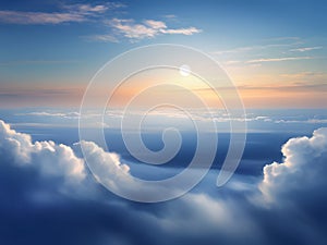 Serene Sunrise Above the Clouds - Natural Tranquility photo