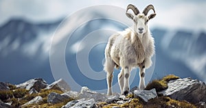 Witnessing the Vigor of a Mountain Goat on the Rugged Stones of the Tatras