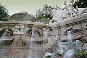 The Wittelsbacher fountain at the Lenbachplatz in Munich, German