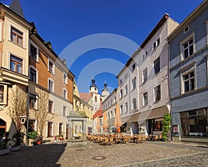 Wittenberg square Holzmarkt and Parish Church of St. Mary's