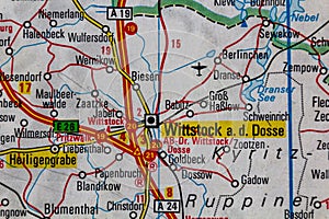 Wittstock Dosse, Germany, on a road m