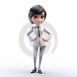 Witty And Clever 3d Female Corporate Agent Cartoon - Mia