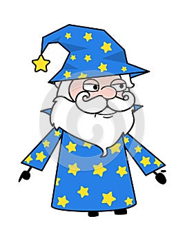 Wizard Expressionless Face Cartoon photo