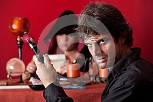 Wizard Holding Sceptre