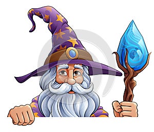 Wizard Merlin Cartoon Beard Magician Man Character