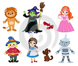 Wizard of Oz, Collection illustration cartoon.