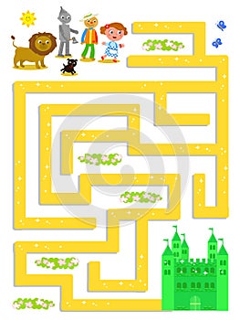 Wizard of OZ labyrinth help Dorothy to find the way photo