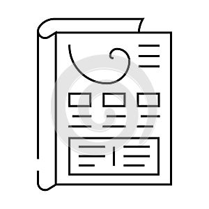 wizard of oz testing ux ui line icon vector illustration