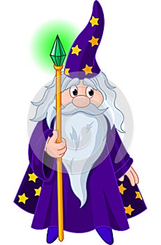 Wizard with staff