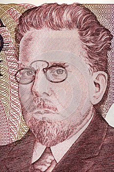 Wladyslaw Reymont portrait from old one milion zloty