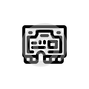 wlan card vector icon. computer component icon outline style. perfect use for logo, presentation, website, and more. simple modern