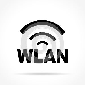 Wlan icon on white background