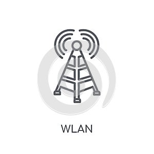 wlan linear icon. Modern outline wlan logo concept on white back