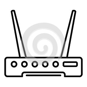 Wlan modem icon outline vector. Wifi internet