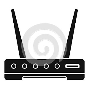 Wlan modem icon simple vector. Wifi internet