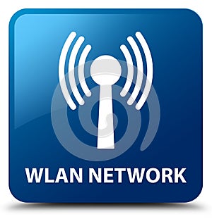 Wlan network blue square button