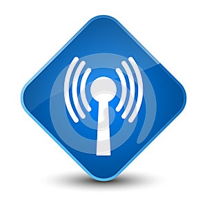 Wlan network icon elegant blue diamond button