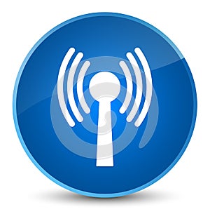 Wlan network icon elegant blue round button