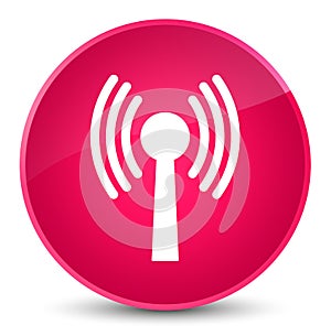Wlan network icon elegant pink round button
