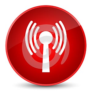 Wlan network icon elegant red round button