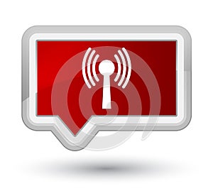 Wlan network icon prime red banner button