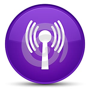 Wlan network icon special purple round button