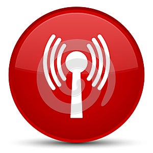 Wlan network icon special red round button